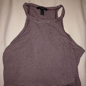 Striped burgundy tank top